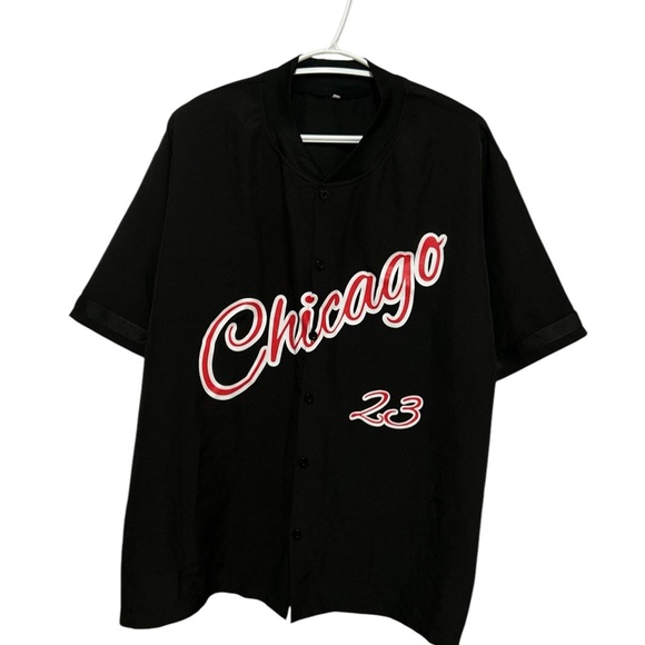 Black Chicago 23 Baseball Jersey - Picture 1 of 2
